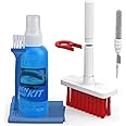 Sounce 8 in 1 Soft Brush Cleaning Tools Kit for Keyboard, Earphone, Laptop, Camera & Lens, LED LCD Screen Display Cleaner 2 Soft High-Density Brush Set with Keycap Puller and Premium Microfiber Cloth