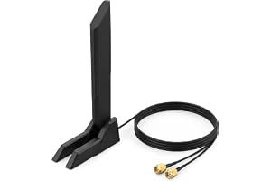 WLAN WiFi-antenn 6E 3-band PC-kort, 2,4/5/6 GHz med magnetisk bas, wifi 6E-antenn, för ASUS PC-routrar, datorer, kringutrustn