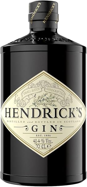 HENDRICK'S GIN - Super Premium Gin - Infused with Cucumber & Rose - Curiously Smooth & Marvellously Different - Small Batch - Handcrafted In Scotland - Ultimate Gift - 41.4% ABV - 70cl - 1