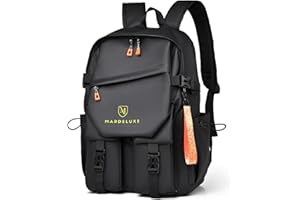 MARDELUXE Wasserdichter Rucksack Herren Damen Schwarz – Robuster Rucksack mit Anti-Diebstahl-Reißverschluss, Viel Stauraum, Wasserabweisend und Pflegeleicht Ideal als Travel Backpack, Uni Rucksack Sportrucksack