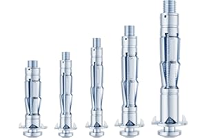 URTIOTY 36 Sets Hollow Wall Fixings Anchor, Heavy Duty Metal Plasterboard Cavity Wall Fixings Anchors Plugs, Screws Assortment for Plasterboard, Thin Metal,Concrete, Masonr, Drywall, Brick, Wood Doors