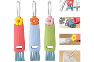 ERIOSCAR 3 Pièces Brosse de Nettoyage Multifonctionnelle 3 en 1, pour Couvercle de Tasse, Bouteilles d'eau, Clavier
