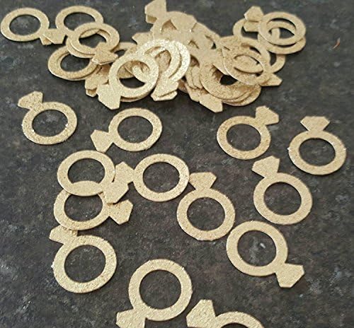 Gold Engagement Ring Confetti