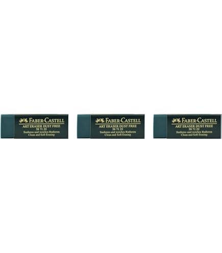 Produktbild von 10x Faber-Castell Radiergummi Schwarz – Staubfrei, Hohe Qualität, 187121