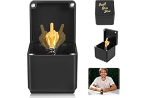 GTGOOG Geschenke Für Männer Mittelfinger Box Lustige Schreibtischdekoration Mittelfinger Streichbox Mittelfinger Überraschungsgeschenk Handstreich Pop Up Geschenk (Schwarz)