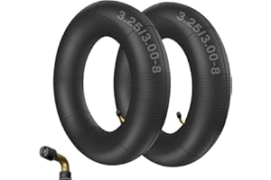 AZIEMARS Camere d'aria per pneumatici da 3.25/3.00-8, confezione da 2 tubi resistenti 3.25-8/3.00-8 con stelo della valvola piegata per carriole, tosaerba, camion a mano, carrello da 8", trattori,