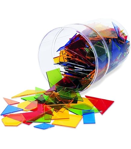 WISSNER® aktiv lernen - Set di tangram magnetico 20x20cm colorati in 4 colori, 28 parti - MAG-Pap