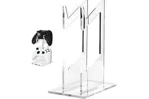 NOVSTUF Supporto Controller Gioco Cuffie, Supporto Universale Acrilico Trasparente Gamepad Cuffie Supporto Scrivania Porta Cuffie Scrivania Supporto Cuffie Gaming per Manette Cuffie