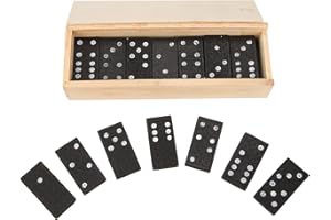 Watris Veiyi 28PCS / Set Holz Domino Spiel, Dominosteine Karten Educationabl Spielzeug, Domino Zug Interessantes Lernspiel, Geeignet für 12 Jahre oder älter