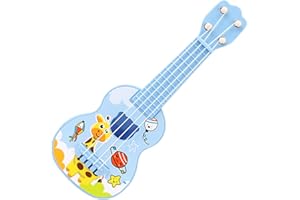 FALAFOTY Kids Ukulele Guitar Toy 10 inch Beginner Ukelele Toddler Musical Instruments Toy Mini Guitar Educational Toys Musical Learning toy Perfect for Children (Deer)