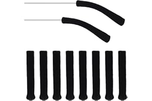 ZHENGYYUU 10 Stück Brillen Ohrpolster, Brillenbügel Überzug, Brillen Polster, Anti Rutsch Brillenbügel Polster, Baumwollstoff Antirutsch Brillenspitzen Ohrhülsen für Brillen Zubehör(Schwarz)