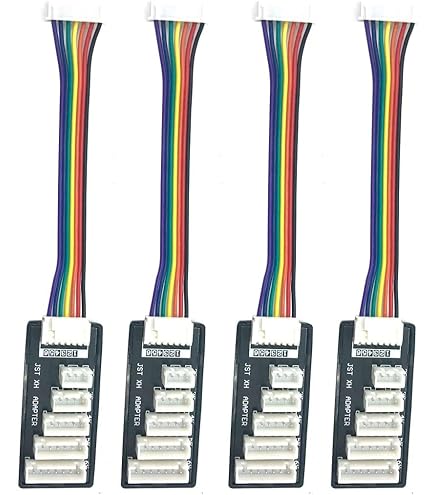 Antrader 4S LiPo Battery Balance Extension Cable - JST-XH Connector, 10cm, 5 Pack (for 14.8V RC Batteries)