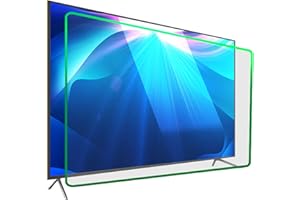 XRRX Protecteur D'écran TV 32-75Inch, Film De Protection Oculaire Anti-lumière Bleue/Anti-reflet/Filtre TV Anti-Rayures, Filtre Bloquant Les UV Et La Lumière Bleue De 380 à 495nm / 49in 1075x604mm