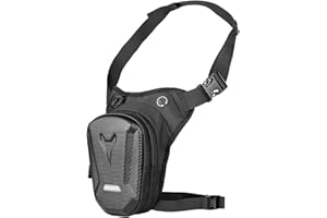 CalmGeek Torba na nogę i nerka 2 w 1, torba na udo, torba motocyklowa, torba na nogę dla mężczyzn i kobiet, twarda obudowa, na motocykl, do jazdy konnej, wędrówek, wędkowania (czarna), czarny,