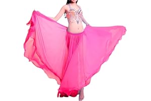 Wuchieal Bauchtanz Rock Bauchtanz Kostüm Damen Tänzerin Chiffon Röcke Big Swing Langer Rock Festival Performance Kleidung