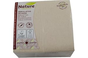 Serviettes en papier recyclé, 2 couches, écologique, 100% fibres recyclées, emballage 50% plastique recyclé, 33 x 33 cm. Hostelnovo