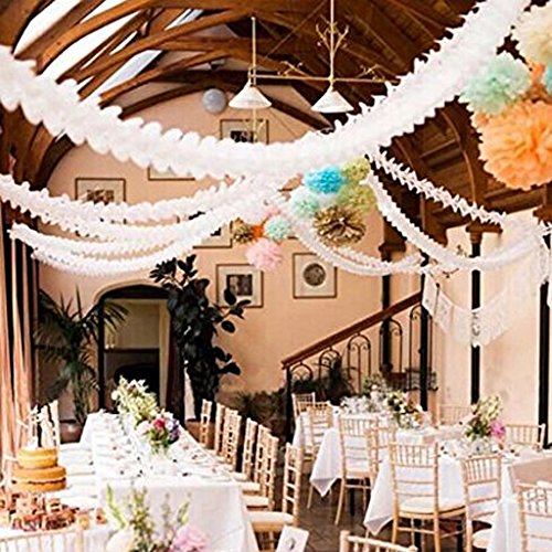 3m Papier Hochzeitsbanner Hochzeitsgirlande Geburtstag Banner Bunting - 5