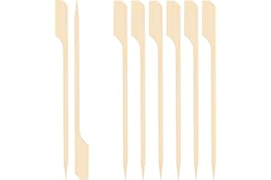 EXNIMA, 50, 100 y 300 Piezas, Pinchos de Bambú, Brochetas Ecológicas, Resistentes, Pinchos para Barbacoa, Buffet, Cócteles, Fruta, Picoteo, Manualidades, Tamaños 12, 15, 20 o 25cm.