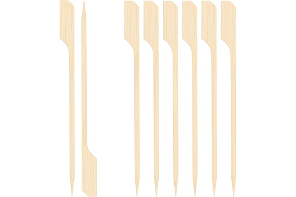 EXNIMA, Lot 50 ou 100 Pièces, Brochettes en Bambou pour Barbecue, Piques, Brochettes Fingerfood en Bambou, Bâtons pour Grillade, Fêtes, Cocktail, Fruit, pour L'artisanat, Tailles 12,15,20 ou 25cm.