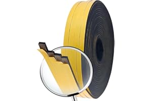 NTG-SOLUTIONS guarnizione adesiva per finestre/20mm(W) x10mm(T) x4M(L) guarnizione per porta/guarnizione adesiva nera/gommapiuma adesiva/neoprene adesivo/nastro adesivo neoprene/guarnizioni per finestre in legno