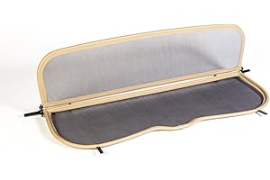 TiefTech Deflector de Viento para Mercedes CLK W209 Descapotable (2003-2010) - Plegable - con Cierre Rápido - Beige | Deflector de Viento | Deflector de Aire | Parabrisas para descapotable