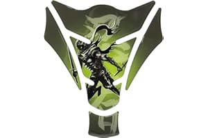 BIKE-LABEL Tank Pad Ninja Green Motorcycle Sticker Compatible with Kawasaki 500981VA