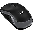Logitech M185 Wireless Mouse, 2.4GHz with USB Mini Receiver, 12-Month Battery Life, 1000 DPI Optical Tracking, Ambidextrous, 