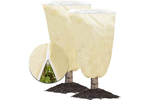 MIXC 2 Stück Pflanzenschutz WWinter, 120 * 180 cm winterschutz für Pflanzen, Winterschutz für Kübelpflanzen mit Reißverschluss, winterschutz für palmen draußen, vor Vögeln und Insekten