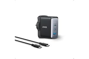 USB C Plug, Anker 100W USB C Charger, 736 Charger (Nano II 100W), 3-Port Fast Compact Wall Charger for MacBook Pro/Air, Google Pixelbook, ThinkPad, Dell XPS, iPad Pro, Galaxy S22/S20, iPhone 17/16Pro