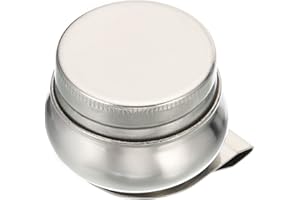 PATIKIL 2" x 1.8" Paleta Copas, Pintura Olla Contenedor Copa con Tapa Clip Inoxidable Acero para Óleo Pintura, Plateado