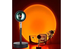 SPURLEH Sunset Lamp - [Sunset Red] 180° Rotation Romantic Visual HD Optical Lens Sunset Projection Lamp with USB Modern Sunset Lights Ideal for Photography Party Decor