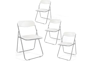 FRUOGO Set di 4 Sedie pieghevoli,sedie pieghevoli da interno,plastica PP.sedia pieghevole da interno,ideale come sedie pieghevoli da esternoAdatta all'esterno,salotto,sala riunioni,beige