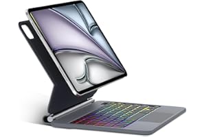 JADEMALL Magic Keyboard for iPad Air 11"(M3 2025, M2 2024)/Air 10.9"(5th Gen, 4th Gen), Slim Rugged Case, Floating Magnetic Backlit Keyboard Case with Multi-Touch Trackpad for iPad Pro 11"(4th/3rd/2nd/1st Gen)