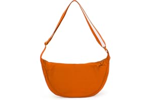Fecialy Borsa a tracolla a mezzaluna per donne uomini Borsa a tracolla in nylon a forma di mezzaluna Borsa a tracolla a forma di gnocco Borsa da viaggio casual a tracolla