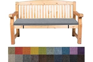 Bettschlange Bench Cushion, Bench Seat Pad with Non-Slip 3cm Thick Seat Cushion Indoor, Garden Patio Bench Cushions for Outdoor Furniture, Long Chair Pad for Swing Porch,Sky Blue, 140x45x3cm