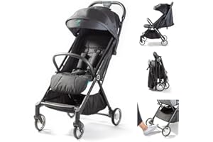 Urban Kanga Wallaby Silla de Paseo Ultra Compacta y Ligera pesa sólo 5 Kg 0-40 meses (Oxford Negro)