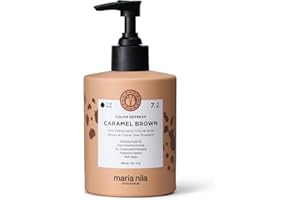 ‎MARIA NILA Maria Nila Colour Refresh Caramel Brown 7.35 – Farbauffrischende Haarmaske für braunes Haar – warmes Karamellbraun mit Kupfernuancen – pflegt, nährt & verleiht Glanz – sulfatfrei & vegan, 300 ml