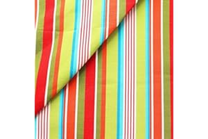 Stoff Kontor Liegestuhlstoff Outdoorstoff Meterware Breite 45 cm Streifen Mix Multicolor