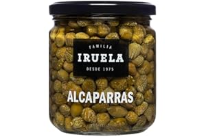 Iruela – Spanische große Kapern – eingelegt – 365 g | Abtropfgewicht 200 g | Handverlesen & in Essiglake | Tapas-Delikatesse aus Spanien | Perfekt für Antipasti, Fischgerichte & mediterrane Küche
