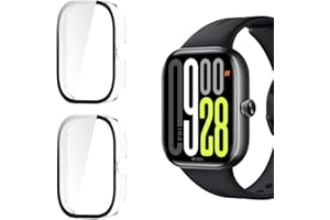 Yenwen Etui ochronne kompatybilne z Xiaomi Redmi Watch 5, 2 sztuki, twarde etui z ochroną wyświetlacza do szkła pancernego, odporne na zarysowania, etui ochronne z poliwęglanu (PC), ultra cienkie etui