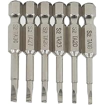 Treki 5er Set Magnetische Dreieck-Schraubendreher Bits, 50 Mm, 1/4 Sechskant – Für Handys, Laptops, Elektronik