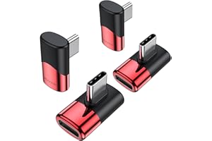 MOGOOD Adapter USB-C kąt 90 stopni (2 opakowanie), USB C 90 stopni adapter kątowy typu C Adapter do przesyłania danych kompatybilny z MacBookiem Pro, iPad Pro, Telefony, Nintendo