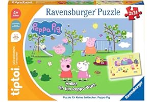 Ravensburger tiptoi Puzzle 00163 Puzzle für kleine Entdecker: Peppa Pig, Kinderpuzzle für Kinder ab 4 Jahren, für 1 Spieler