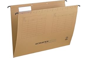 ‎SCHÄFER SHOP SCHÄFER SHOP Hängemappen bunt – A4 Hängeregister Hängetaschen seitlich offen, inkl. Vollsichtreitern - beige, 25 Stück