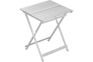 ‎WOLTU WOLTU Aluminiowy stół składany, stół kempingowy, stół ogrodowy, stół balkonowy, stół ogrodowy, składany z aluminium, 50,5 x 47 x 59,5 cm (dł. x szer. x wys.), stolik pomocniczy do ogrodu, na taras i