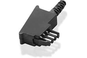 BestPlug Universal TAE-F Telefon Stecker Lötversion, Schwarz