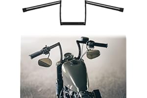 DREAMIZER Guidon moto Z Bars 25 mm 1" pour Drag Custom, Compatible avec Harley Honda Yamaha Suzuki Kawasaki Triumph Bobber Chopper Cruisers Sportster. (25mm)
