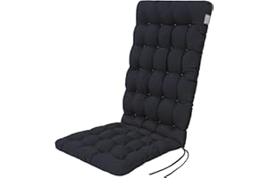 ‎HAVE A SEAT LIVING HAVE A SEAT Living - Hochlehner Auflage (1 St.) - Sitzpolster Gartenstuhl - Bequem, Wetterfest, Waschbar bis 95°C, Orthopädisch - Made in Germany (1 Stück - 120x48 cm, Marine Blau)