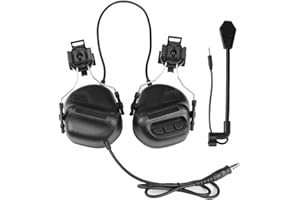 ‎KOYHENG Tactical Headset Jagd Airsoft Helm Noise Reduction Kopfhörer Military Shooting Gehörschutz Radio Seitenschiene Kopfhörer und PTT