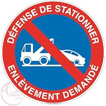Aua Signaletique Parkverbotsschild – „Parking Privé“ Mit Verbotssymbol, Aluminium Dibond 3 Mm, 330 Mm